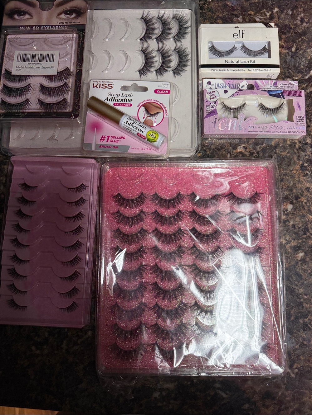 Assorted False Eyelashes Collection with Glue - Kiss & e.l.f. -